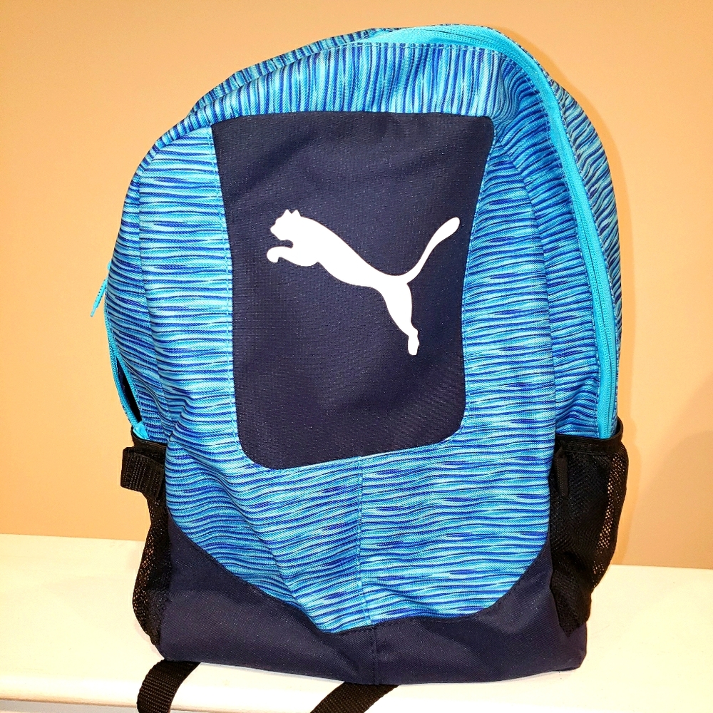 Used Puma blue two toned backpack